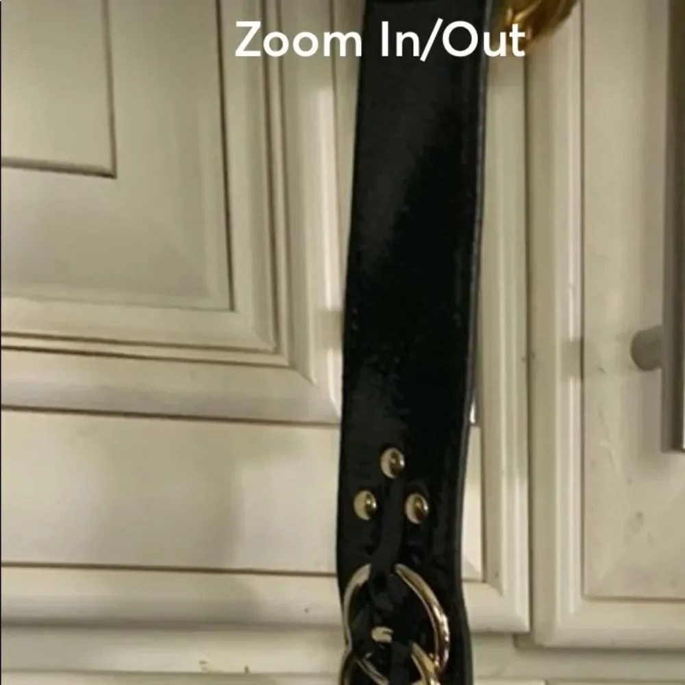 VERSACE JEANS COUTURE logo-plaque belt GOLD AND BLACK Belt .
